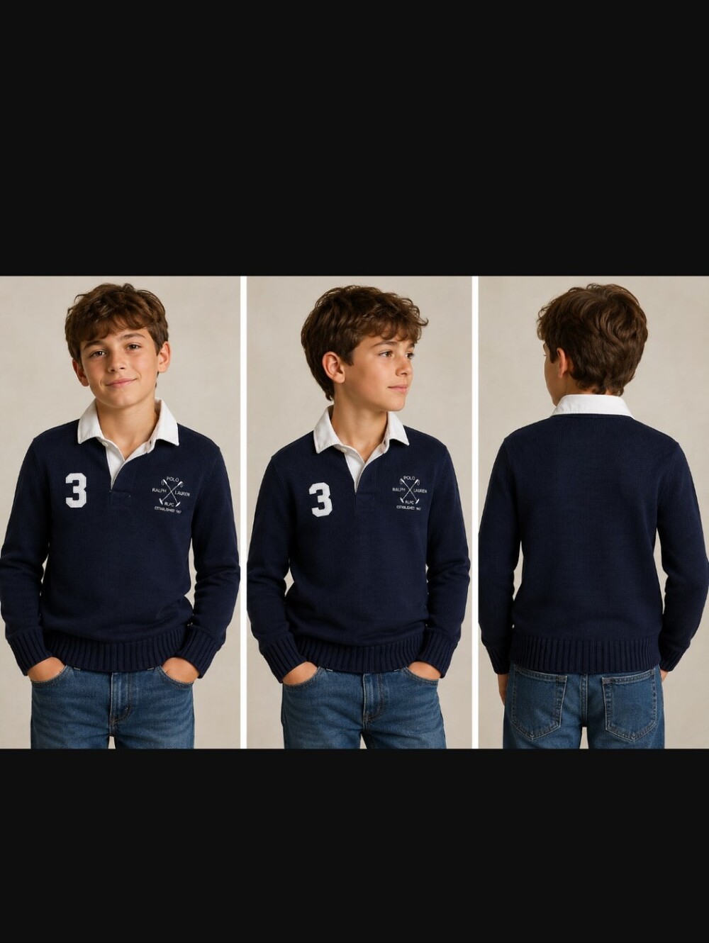 Boy's Polo Ralph Lauren Rugby Sweater